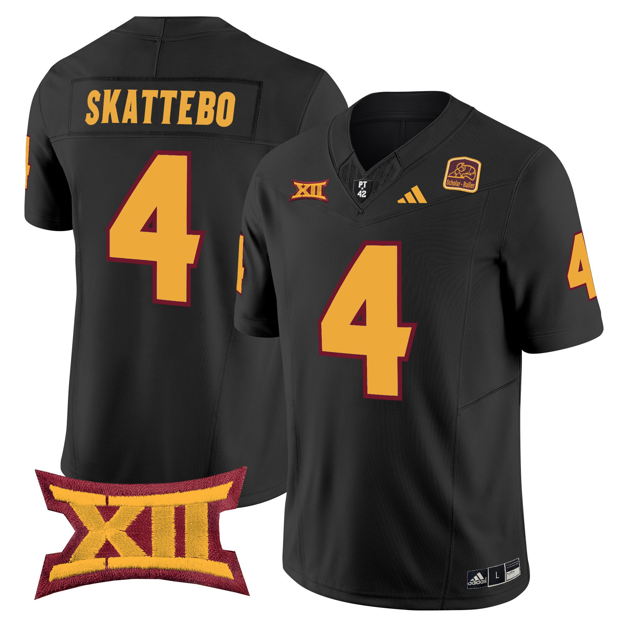 Men Arizona State Sun Devils #4 Skattebo Black 2024 Vapor Limited NCAA Jersey style 1